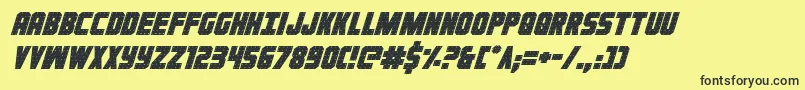 Ironforgeital Font – Black Fonts on Yellow Background