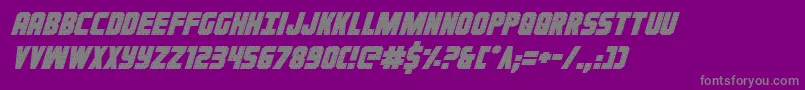 Ironforgeital-Schriftart – Graue Schriften auf violettem Hintergrund