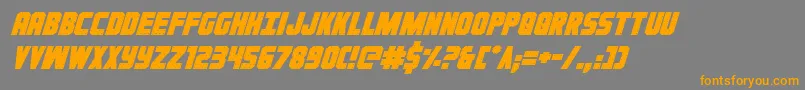 Ironforgeital Font – Orange Fonts on Gray Background