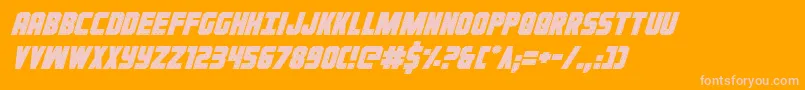 Ironforgeital Font – Pink Fonts on Orange Background