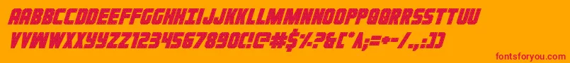 Ironforgeital Font – Red Fonts on Orange Background