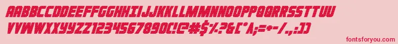 Ironforgeital Font – Red Fonts on Pink Background