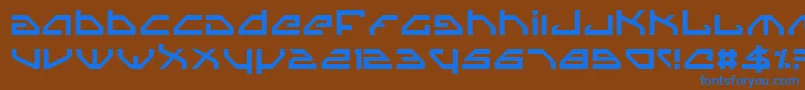 Spyv3 Font – Blue Fonts on Brown Background