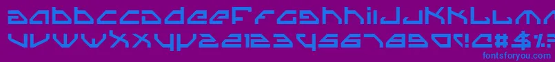 フォントSpyv3 – 紫色の背景に青い文字
