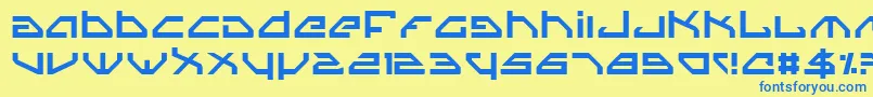 Spyv3 Font – Blue Fonts on Yellow Background