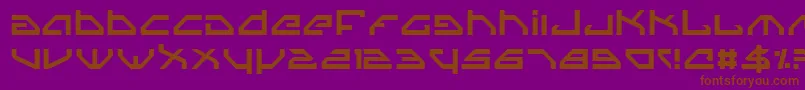 Fonte Spyv3 – fontes marrons em um fundo roxo