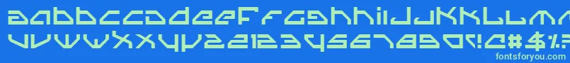 Spyv3 Font – Green Fonts on Blue Background