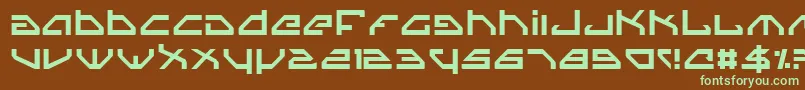 Spyv3 Font – Green Fonts on Brown Background