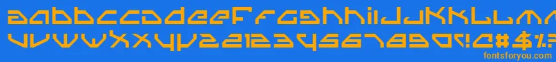 Spyv3 Font – Orange Fonts on Blue Background