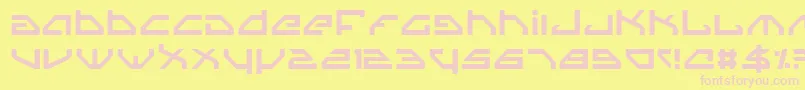 Spyv3 Font – Pink Fonts on Yellow Background