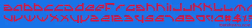 Spyv3 Font – Red Fonts on Blue Background