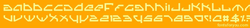 Czcionka Spyv3 – żółte czcionki na pomarańczowym tle
