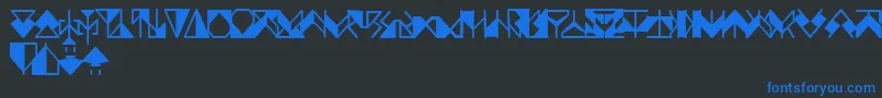 Ergonx Font – Blue Fonts on Black Background