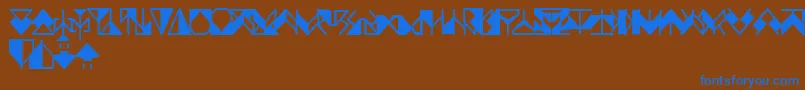 Ergonx Font – Blue Fonts on Brown Background