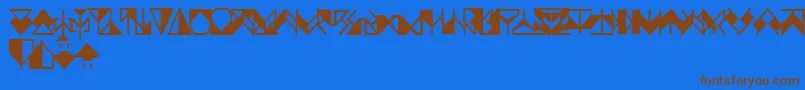Ergonx Font – Brown Fonts on Blue Background