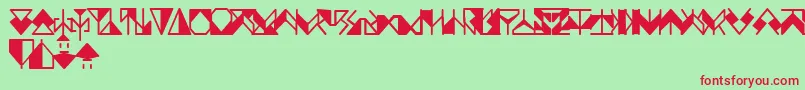 Ergonx Font – Red Fonts on Green Background