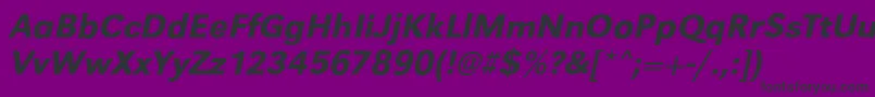 GroteskstdMediumitalic Font – Black Fonts on Purple Background