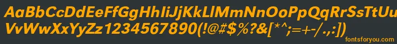 Шрифт GroteskstdMediumitalic – оранжевые шрифты на чёрном фоне
