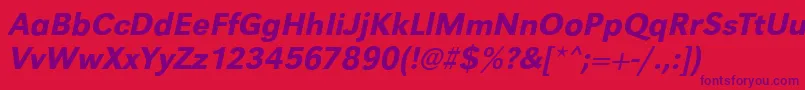 GroteskstdMediumitalic Font – Purple Fonts on Red Background