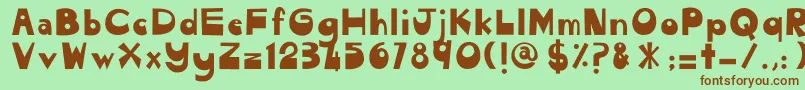 CendolPulut Font – Brown Fonts on Green Background