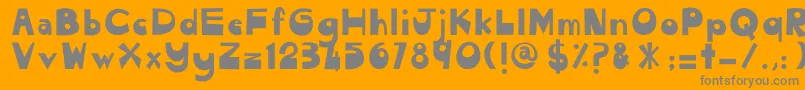 CendolPulut Font – Gray Fonts on Orange Background