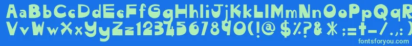 CendolPulut Font – Green Fonts on Blue Background