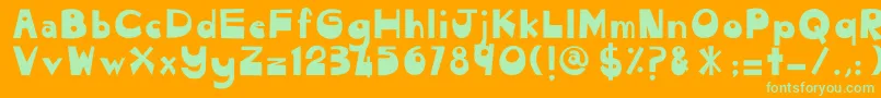 CendolPulut Font – Green Fonts on Orange Background