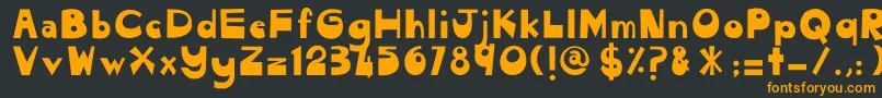 CendolPulut Font – Orange Fonts on Black Background