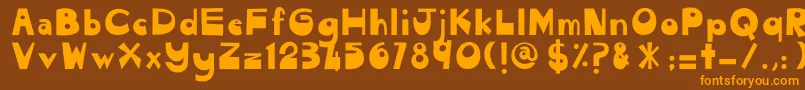 CendolPulut Font – Orange Fonts on Brown Background