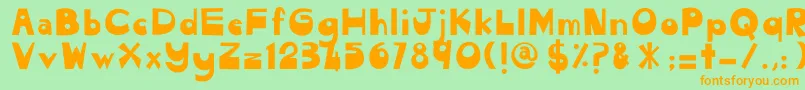 CendolPulut Font – Orange Fonts on Green Background