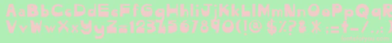 CendolPulut Font – Pink Fonts on Green Background