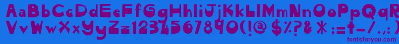 CendolPulut Font – Purple Fonts on Blue Background