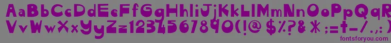 CendolPulut-fontti – violetit fontit harmaalla taustalla