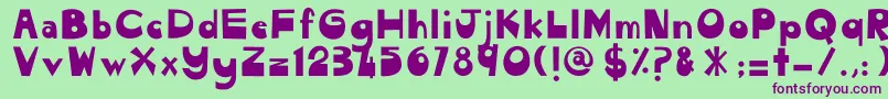 CendolPulut Font – Purple Fonts on Green Background