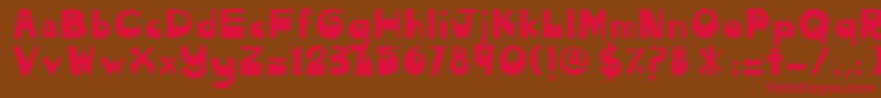 CendolPulut Font – Red Fonts on Brown Background