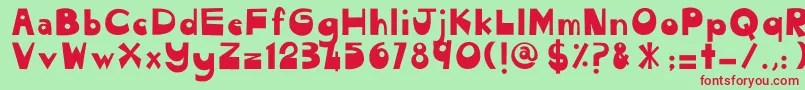 CendolPulut Font – Red Fonts on Green Background