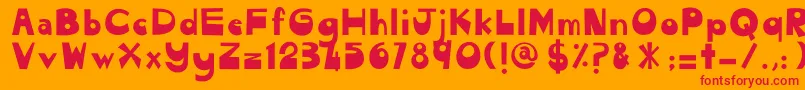 CendolPulut Font – Red Fonts on Orange Background