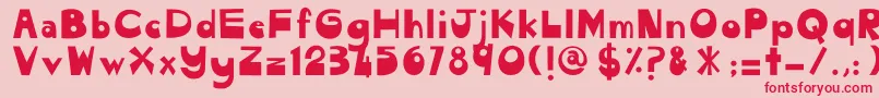 CendolPulut Font – Red Fonts on Pink Background