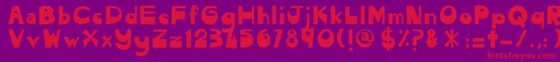 CendolPulut-Schriftart – Rote Schriften auf violettem Hintergrund