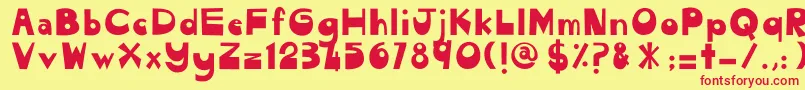 CendolPulut Font – Red Fonts on Yellow Background