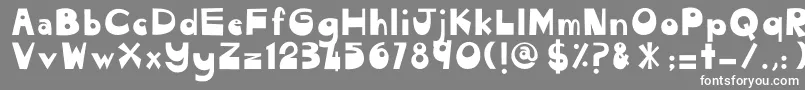 フォントCendolPulut – 灰色の背景に白い文字