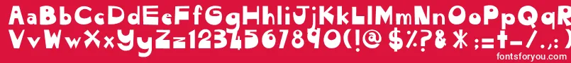 Шрифт CendolPulut – белые шрифты на красном фоне
