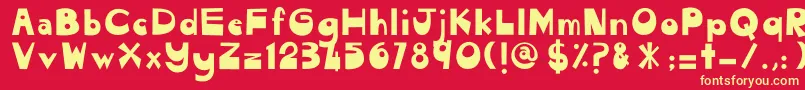 CendolPulut Font – Yellow Fonts on Red Background
