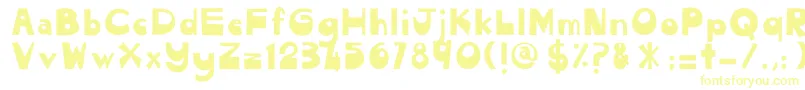 Шрифт CendolPulut – жёлтые шрифты