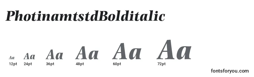 Размеры шрифта PhotinamtstdBolditalic