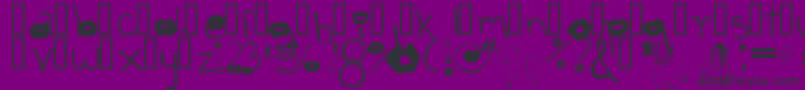 Coffee Talk 1 Font – Black Fonts on Purple Background