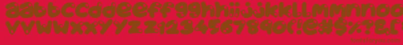 JuicyFruity Font – Brown Fonts on Red Background