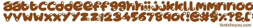 フォントJuicyFruity – 茶色のフォント