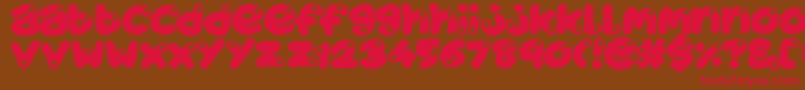 JuicyFruity Font – Red Fonts on Brown Background