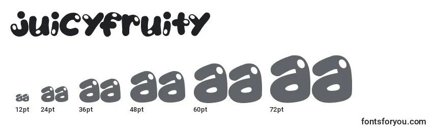 JuicyFruity (114374) Font Sizes